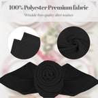 Black Cloth Napkins - 8 Pack 17" x 17" Washable Polyester Napkins