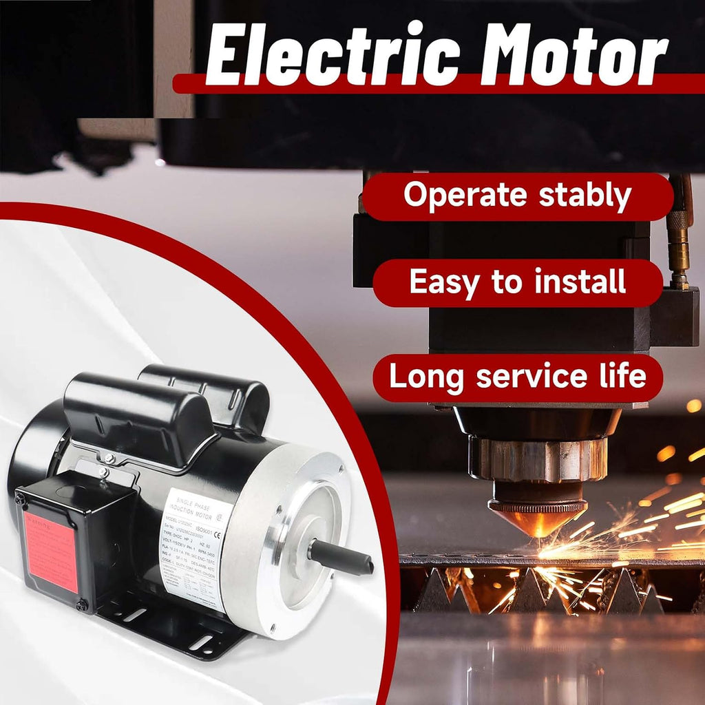 findmall 2HP Electric Motor 56C Frame 3450RPM Single Phase General