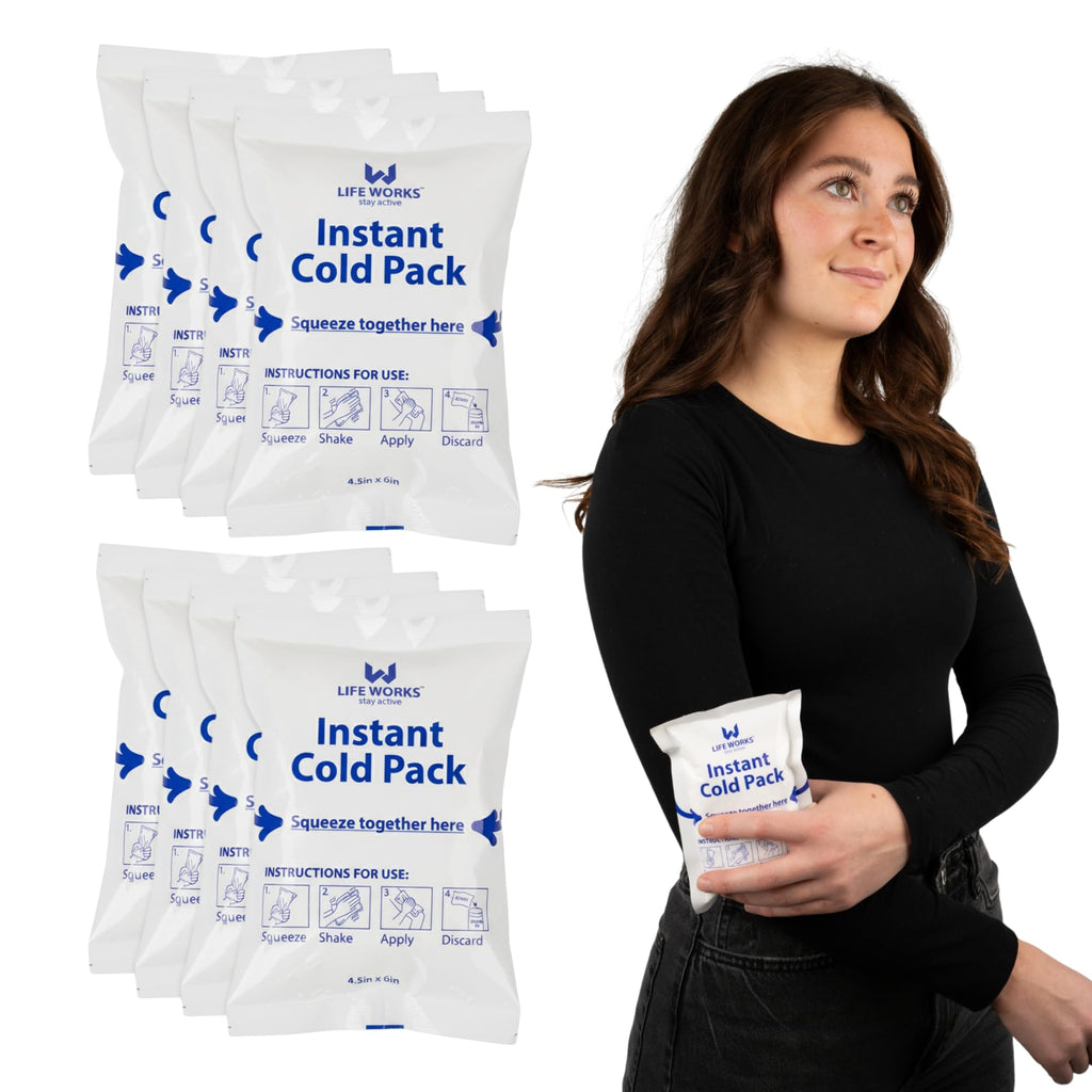 Instant Cold Pack, 8 Pack, Disposable Ice Packs for Injuries