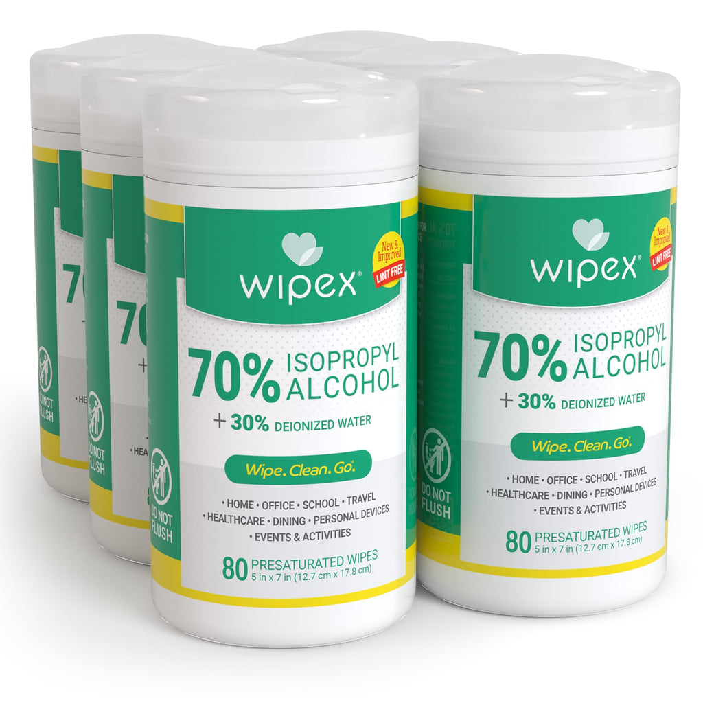 Alcohol Wipes for Electronics - Tech Wipes with 70% Isopropyl Alcohol - Equipment Cleaning for Computers, iPhones and