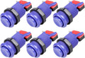 6X American Style Standard Arcade Buttons Switchable Happ Type 30mm Push Button 3/16" Terminal for Jamma Mame Kit