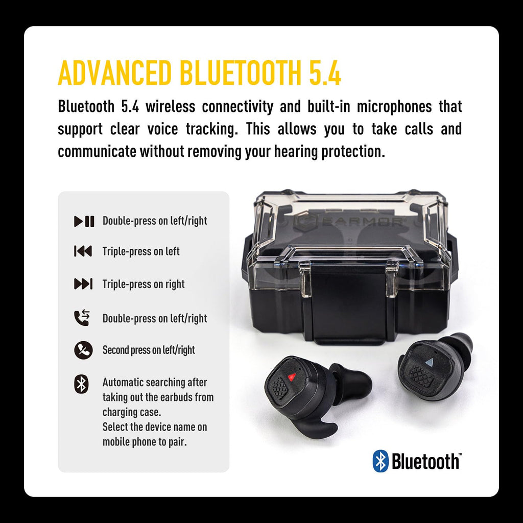 M20T PRO Electronic Shooting Ear Protection 30dB NRR Noise Reduction