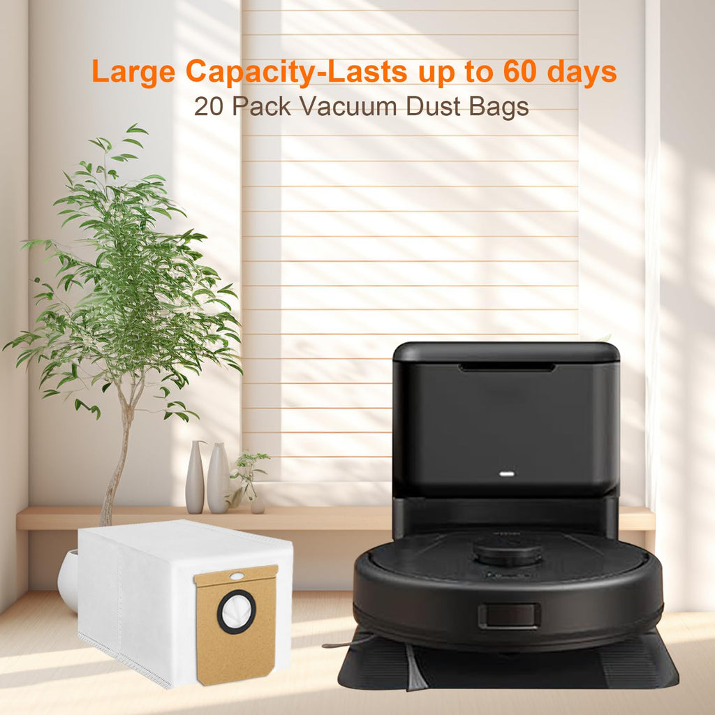20 Pack Vacuum Dust Bags for Eufy L50 L60 Robot Vacuums Cleaner