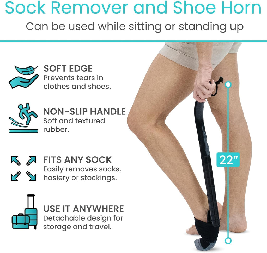 Sock Remover Device for Seniors - Sock Aid and Shoe Horn