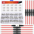 Nilight 150PCS 5x20mm Fast Blow Glass Fuses w/10PCS 16AWG Fuse Holders