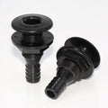 2Pcs Thru Hull Fitting(3/4"), Marine Through Hull Connector Fitting for Boats, Black