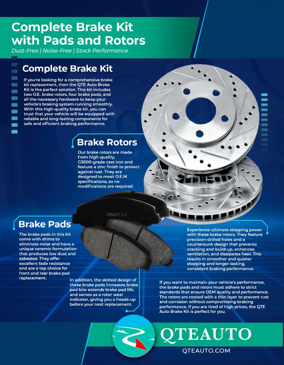 PM Auto Front Ceramic Brake Pads Compatible With 1997-2002 GMC Safari