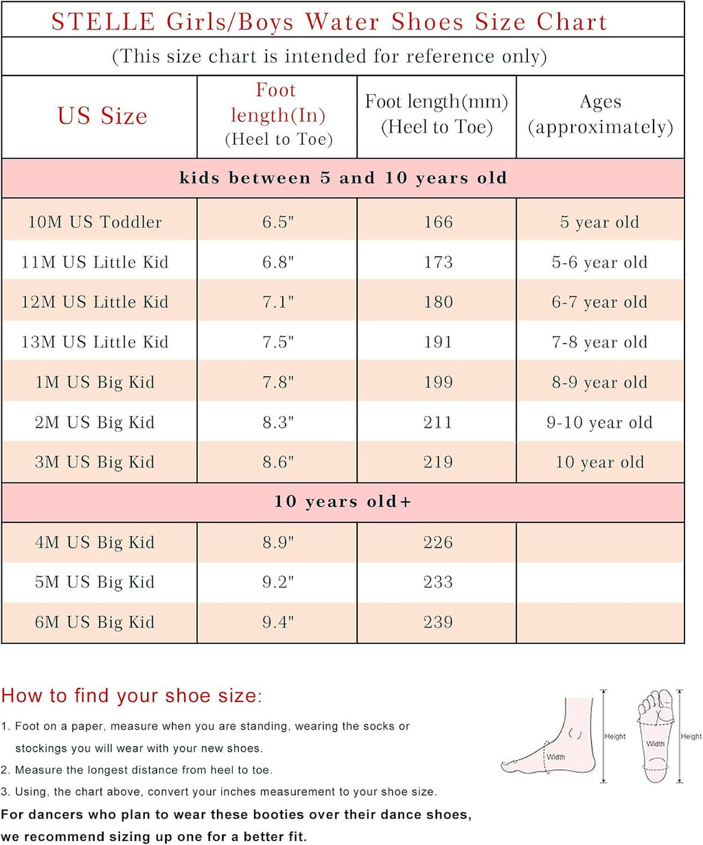 Water Shoes for Kids Adjustable Laces | Quick Dry Barefoot Non-Slip Shoes with a Roomy Toe Box for Boys and