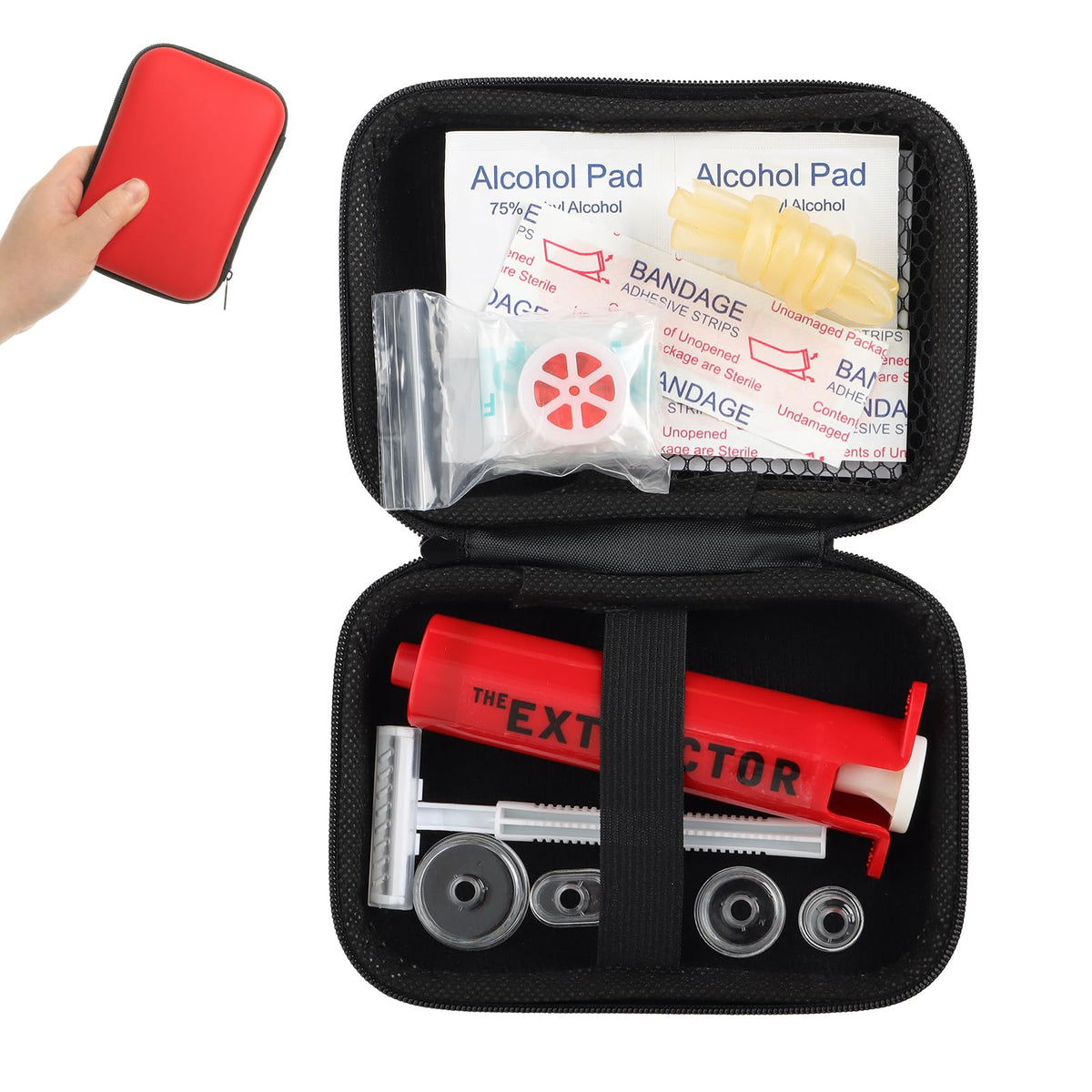 Snake Bite Kit Sting Kit Venom Extractor Suction Pump Emergency Sting Bite Kit First Aid Supplies for Backpacking