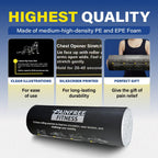 Foam Roller with Printed Exercises, 17.7'' x 6'' Lightweight EPE/PE