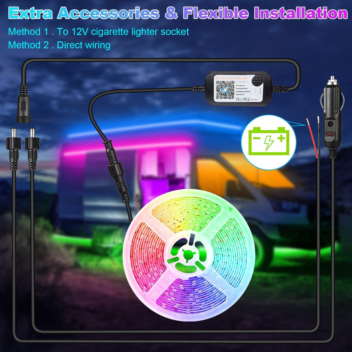 Boat Led Light 33FT, 12V RGB Waterproof Pontoon Boat Lights Exterior