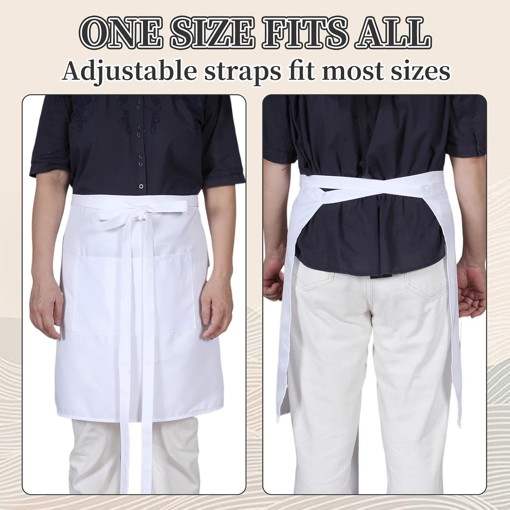 Kitchen Supply Tall Chef Hat and Half Bistro Apron, Adjustable Bib Cooking Aprons Baker Kitchen Cooking for Women Men