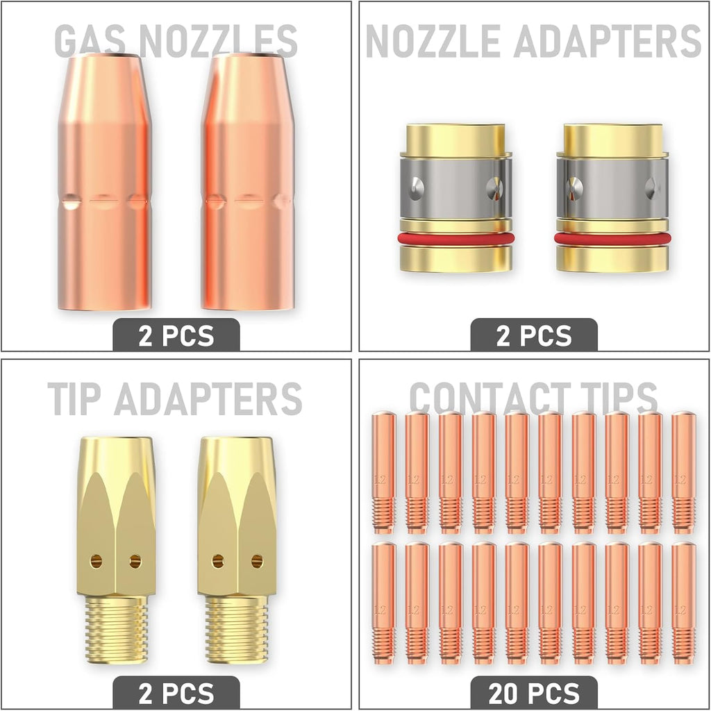 YESWELDER MIG Welding Gun Accessory Kit, 0.045" Tip-Nozzle-Diffuser