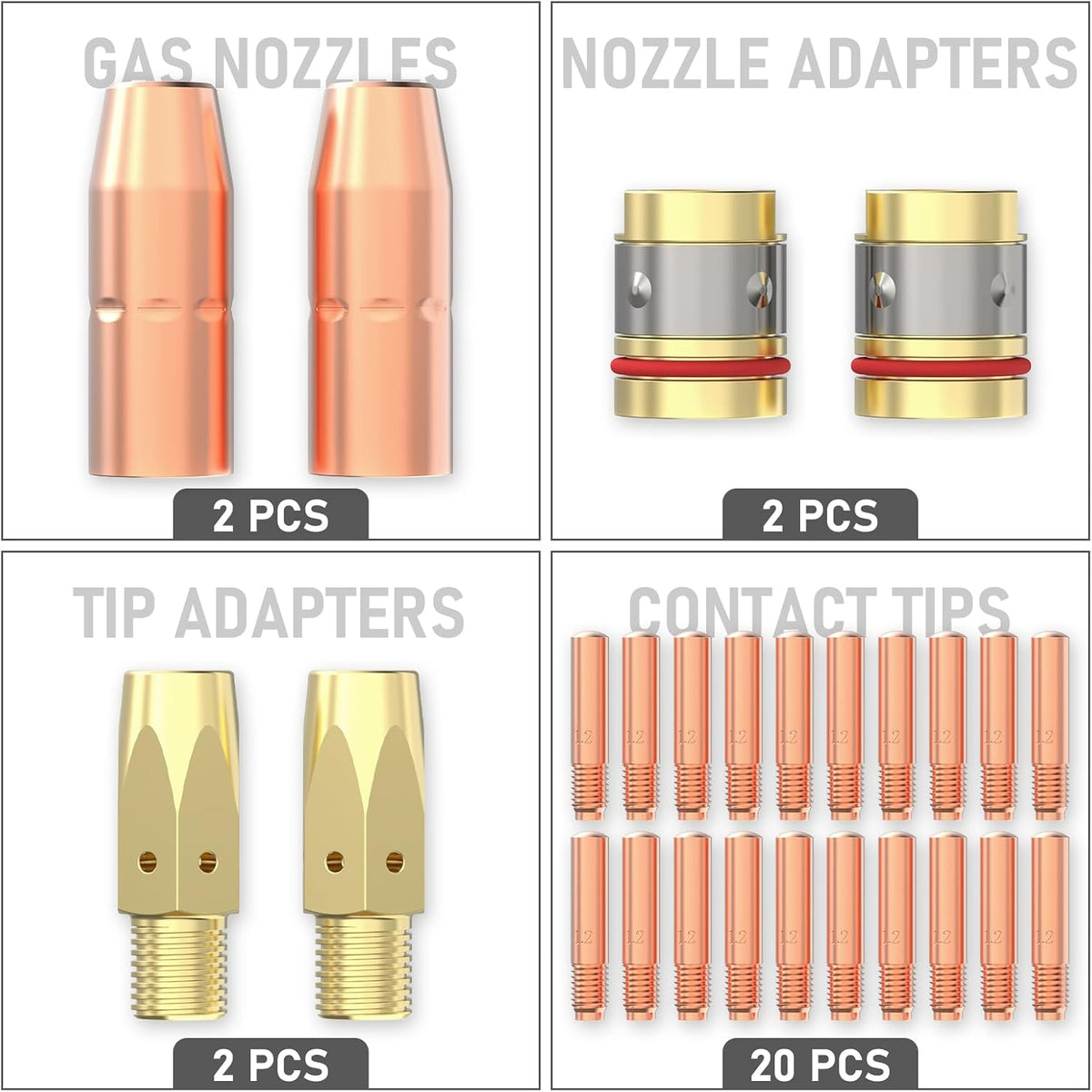 YESWELDER MIG Welding Gun Accessory Kit, 0.045" Tip-Nozzle-Diffuser