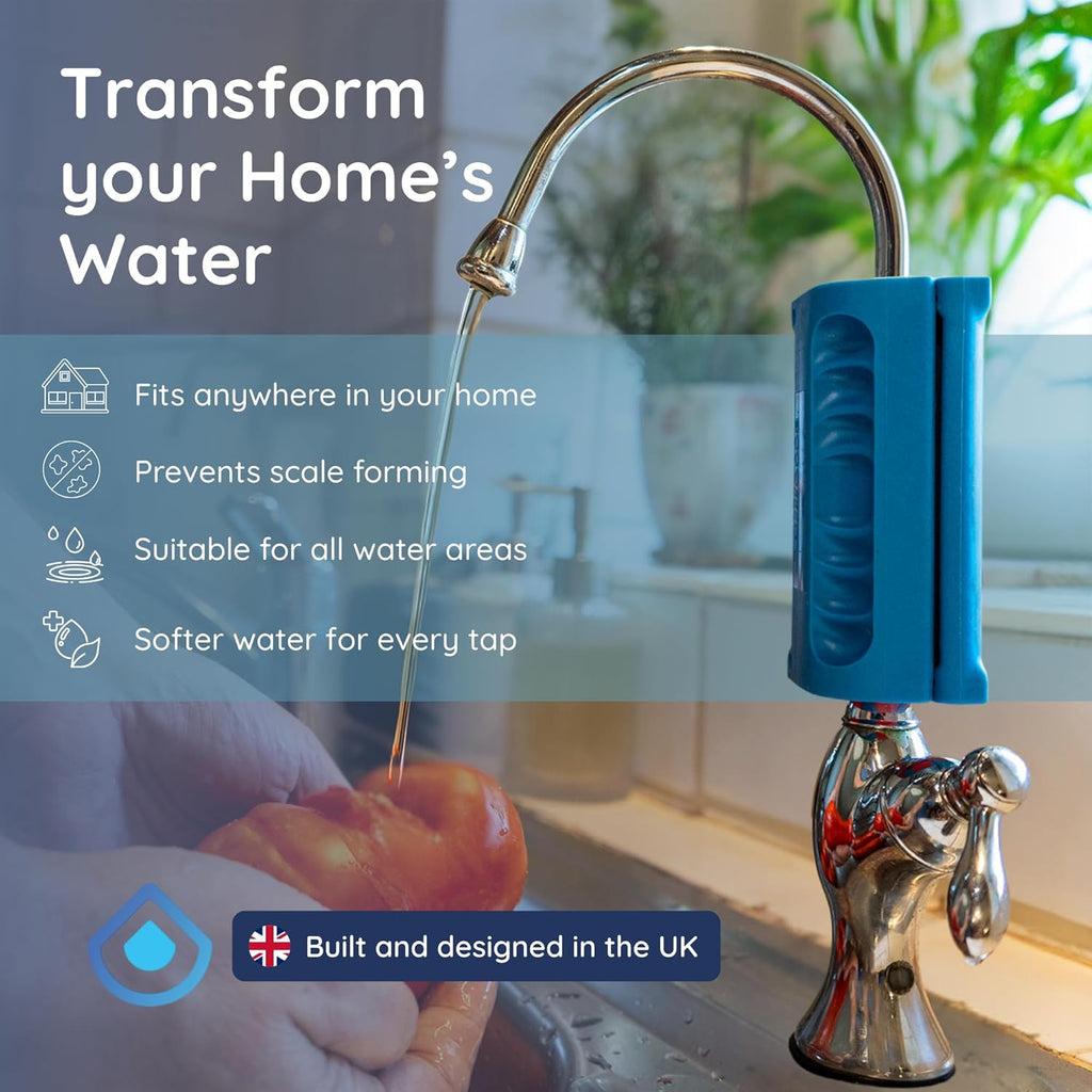 Magnostream Magnetic Water Softener – Whole House Limescale Remover for Pipes, Appliances & Showers (Pack of 2) –
