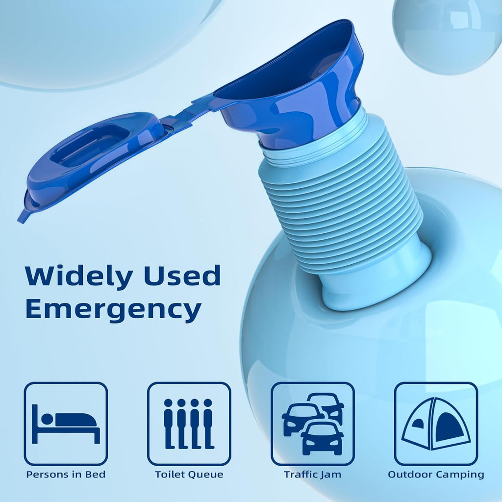 Pee Bottles for Men, Adjustable Emergency Urinal 750ml, Car Pee Bottle for Men and Women, Portable Toilet for Car