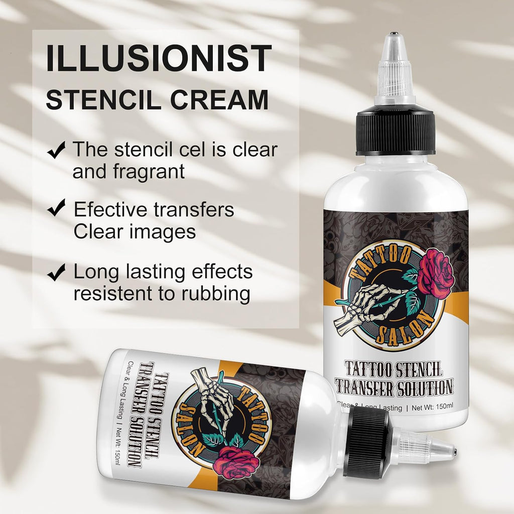 Tattoo Stencil Transfer Gel Solution, 150ml Professional Tattoo Stencil gel Fresh Stuff Stencil Transfer Cream Gel