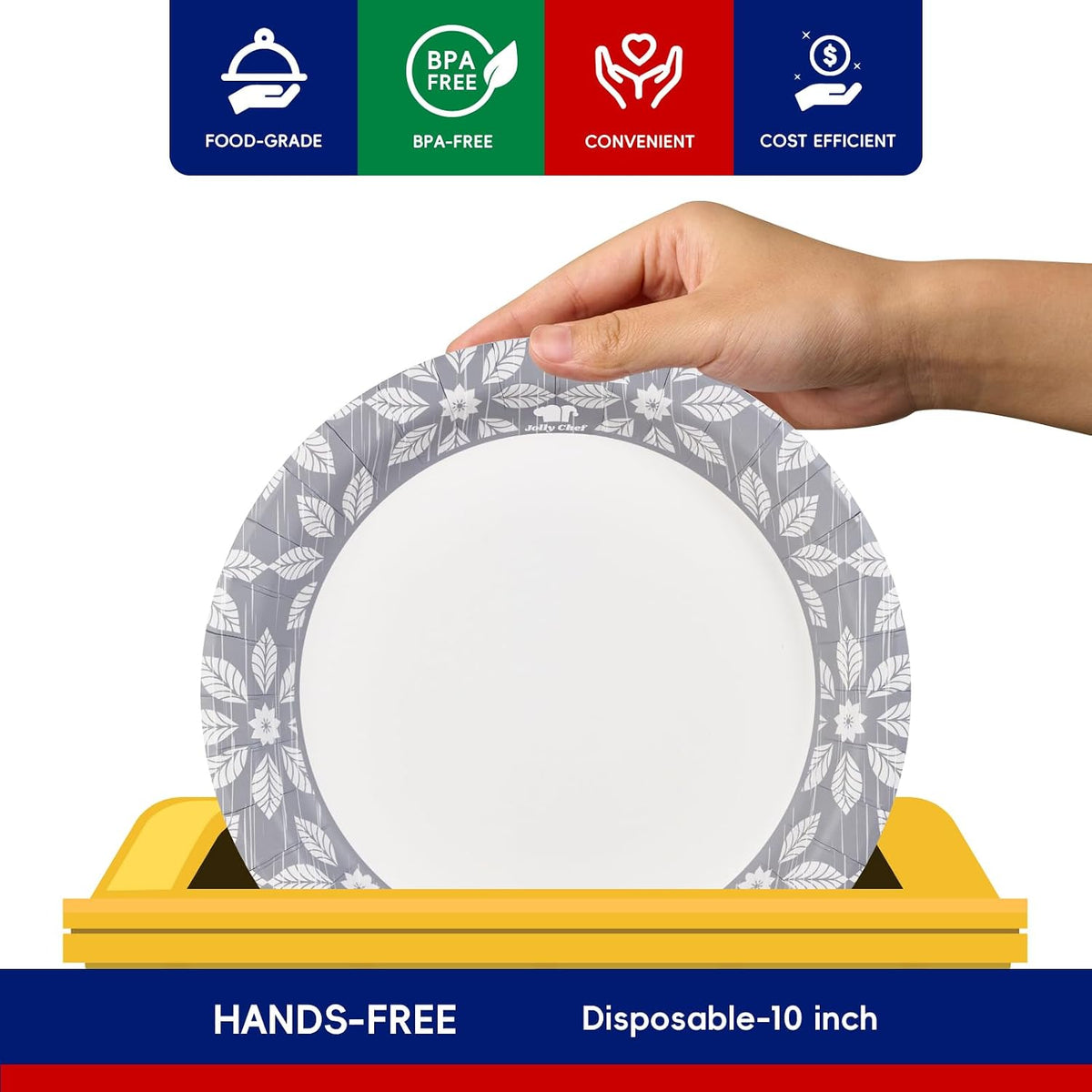 10 inch 140 Pack Disposable Paper Plates