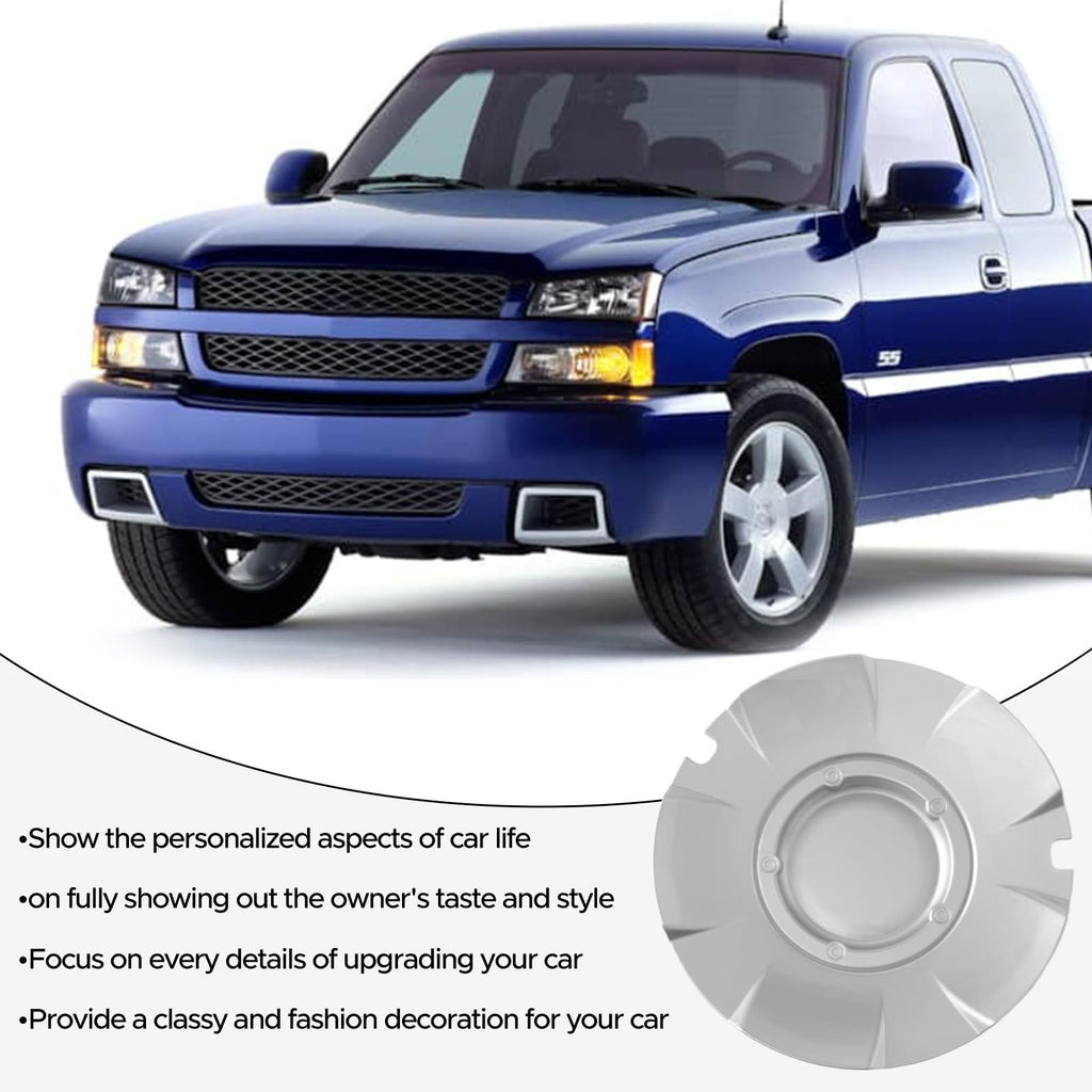 9 Silver Wheel Hub Center Caps Fit for Chevy Silverado SS