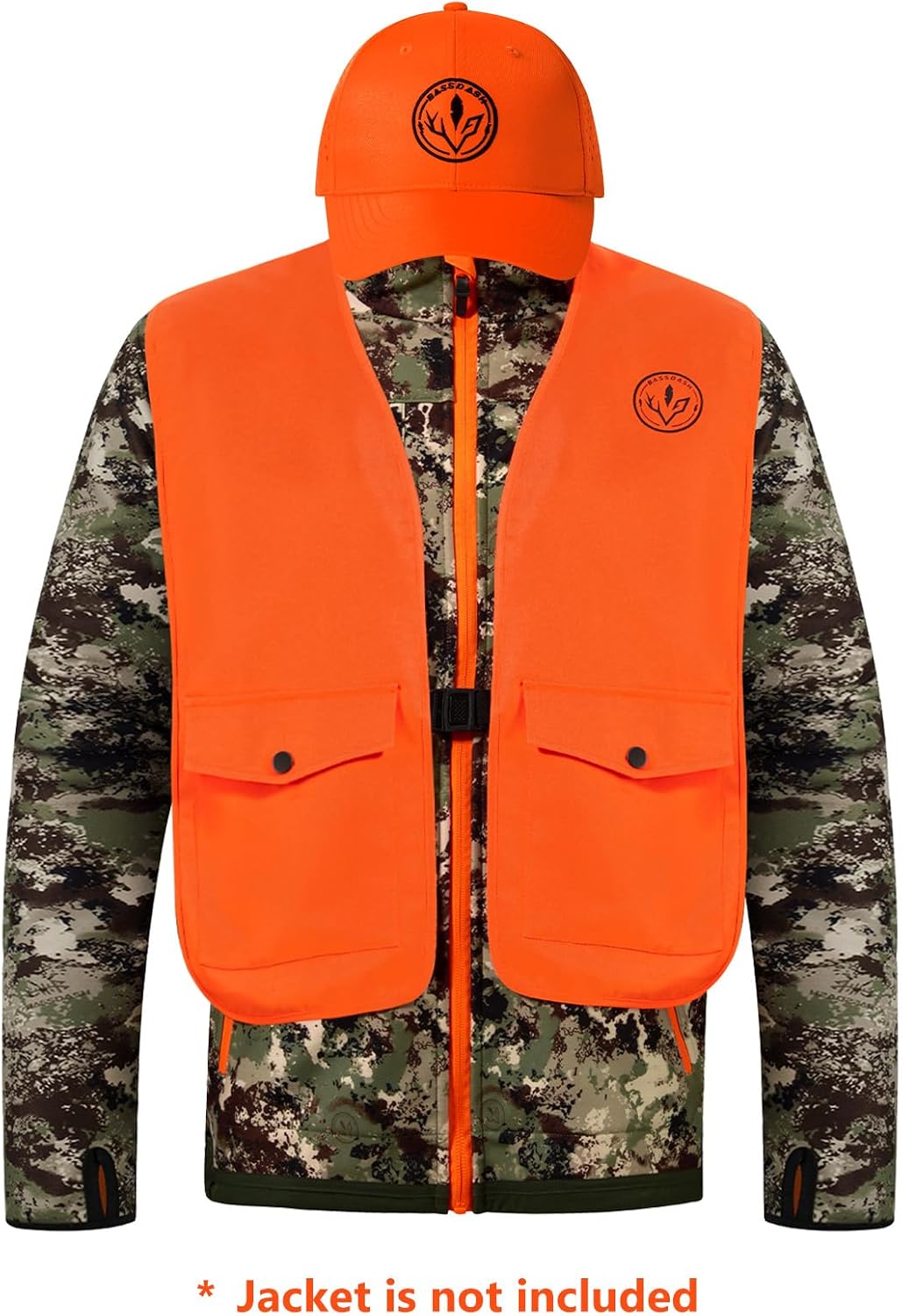 Blaze Orange Hunting Safety Vest & Baseball Hat Unisex Highly Visible Water Resistant Quick Dry for Fishing Hiking