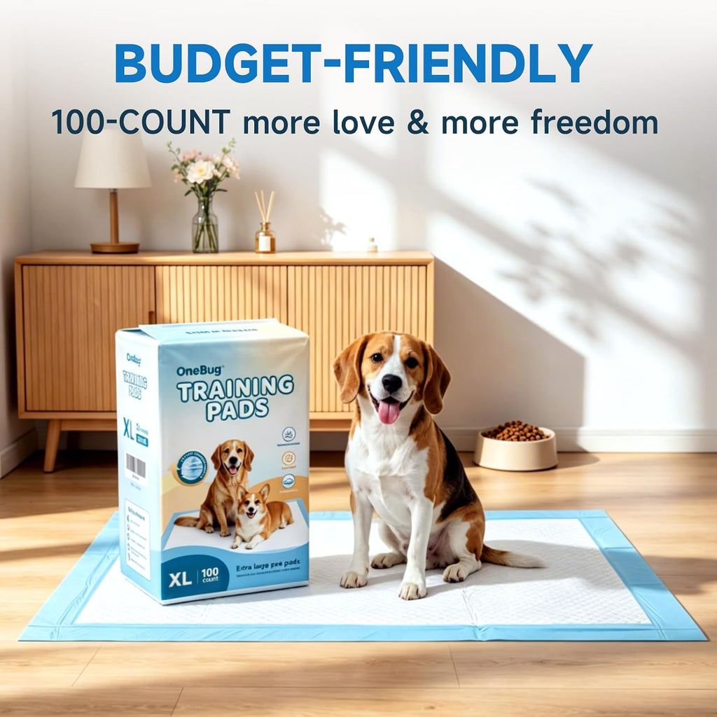 Super Absorbent Leakproof Disposable Dog Pee Pads, 100 Count