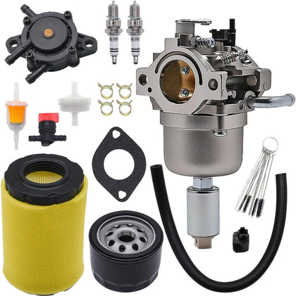 PP19A42 Carburetor Fit for Poulan Pro Lawn Mower (960460077 00) Riding Tractor Carb with PP19A42 Air Filter Oil