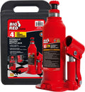 4 Ton (8,000 LBs) Hydraulic Welded Bottle Jack with Storage Case