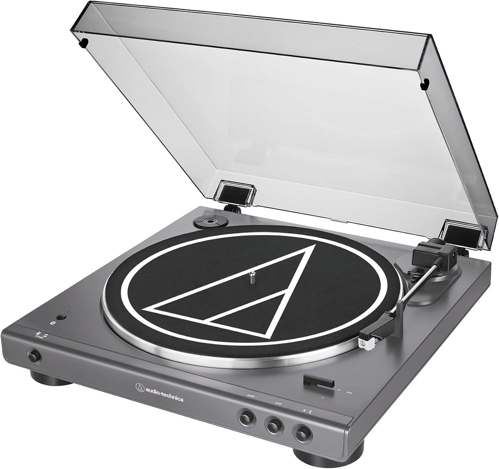at-LPGO-BT Fully Automatic Wireless Belt-Drive Turntable (Gun-Metal/Black)