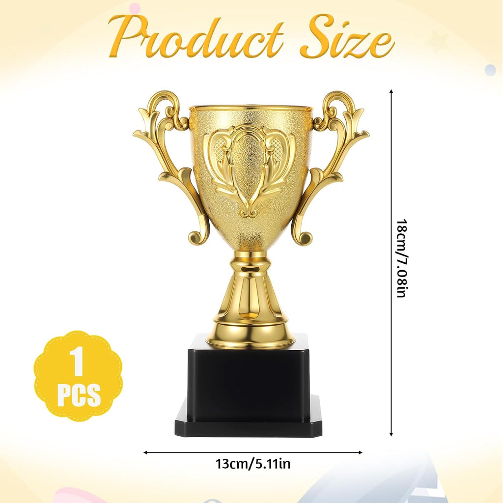 Plastic Gold Trophy Cup, Golden Trophies Trophy Cup for Sports Footabll Competition Tournaments Party