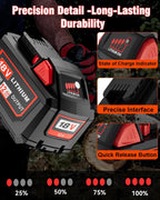 12.0Ah Replacement for Milwaukee 18V Battery and Charger M-18 Battery 2Pack