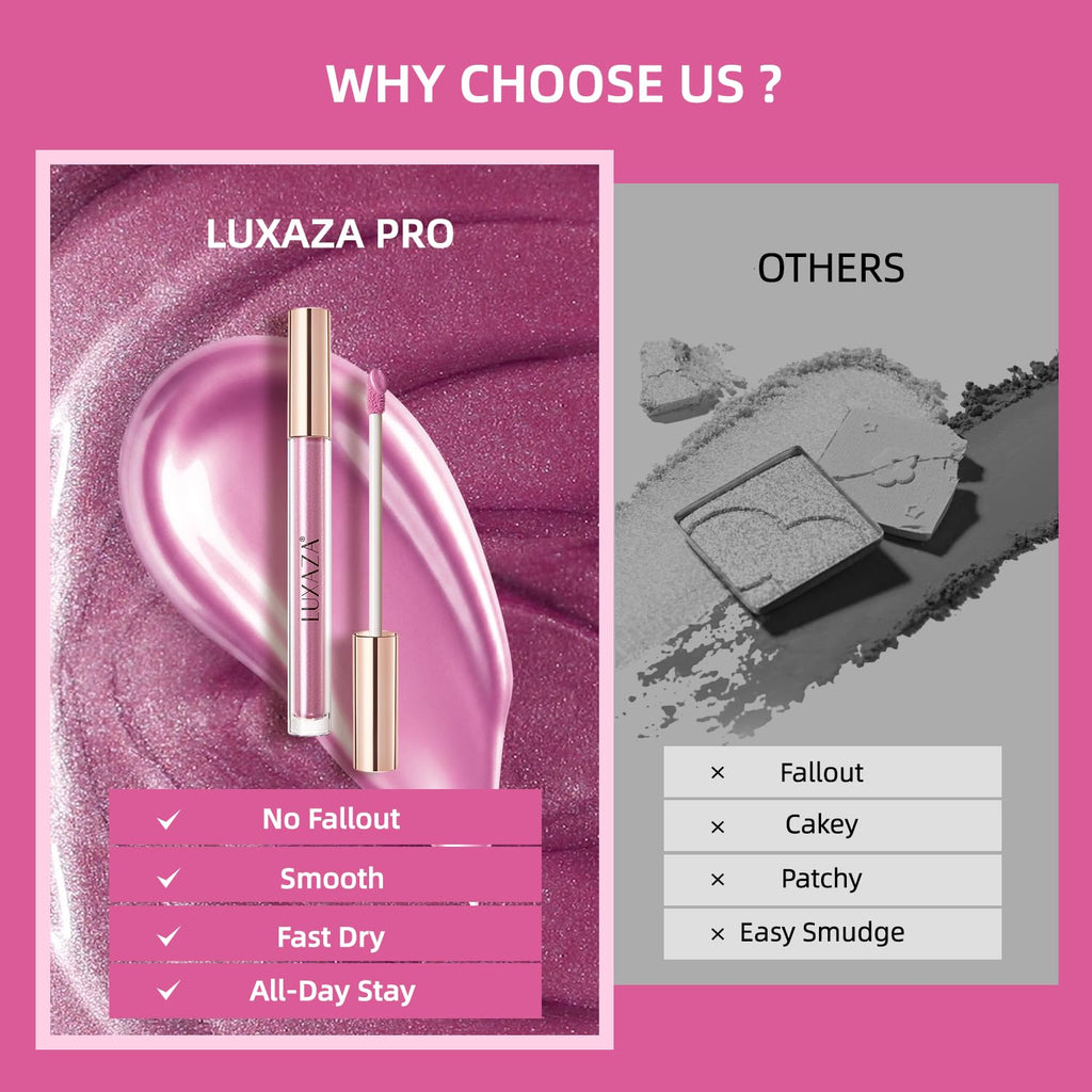 6PCS Neutral Liquid Eyeshadow Pink Brown Eye Shadow Set Matte Shimmer Glitter Long Lasting Waterproof Eyeliner