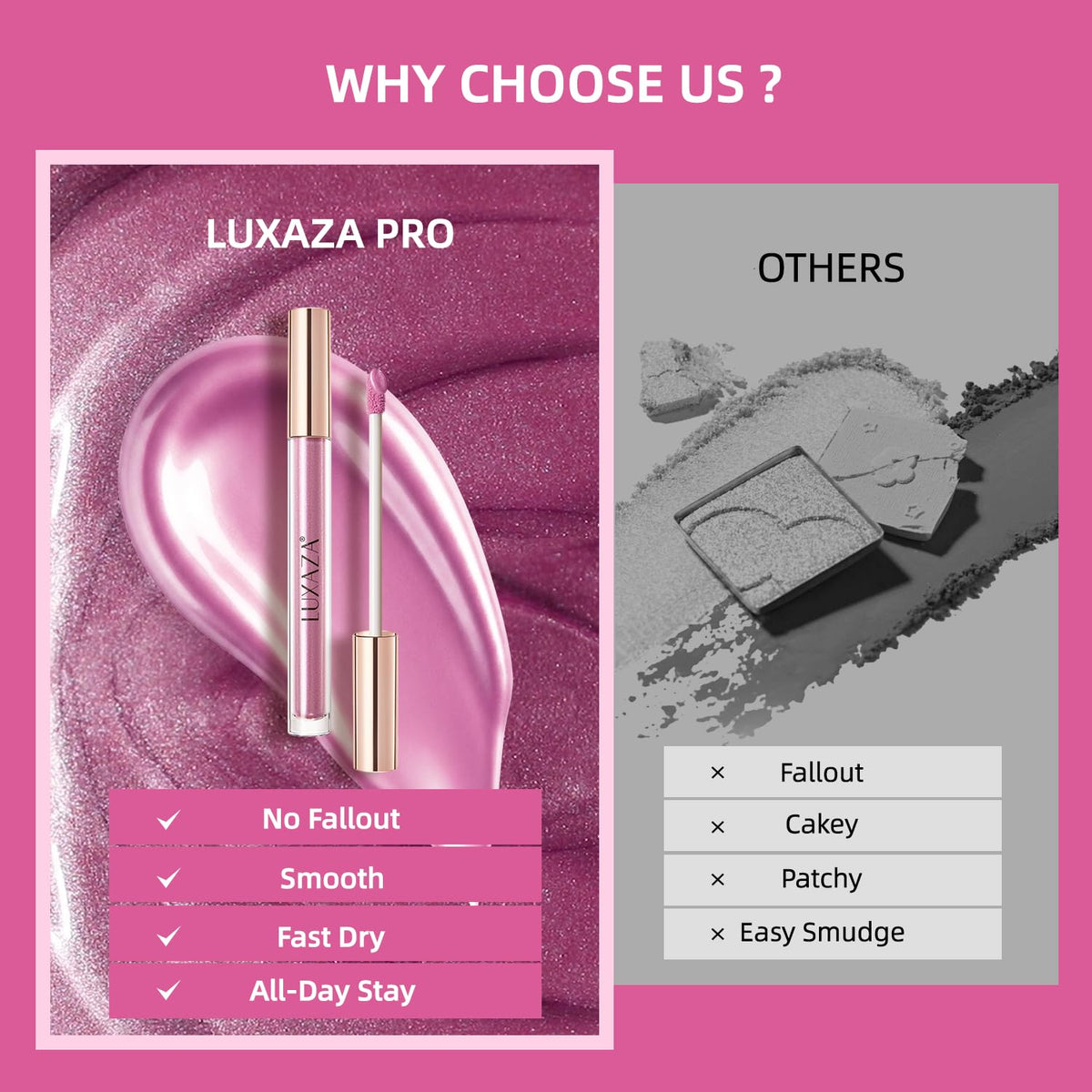 6PCS Neutral Liquid Eyeshadow Pink Brown Eye Shadow Set Matte Shimmer Glitter Long Lasting Waterproof Eyeliner