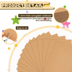 220 Pack 11 X 8.5 Inch Brown Cardboard Sheets