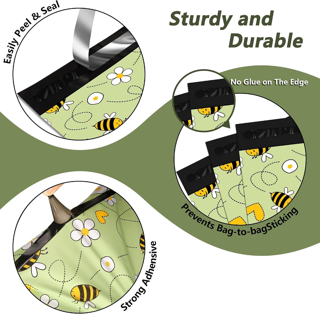 Poly Mailers 10x13 Inch, 100 Pack, Bee Self-Seal Shipping Bags