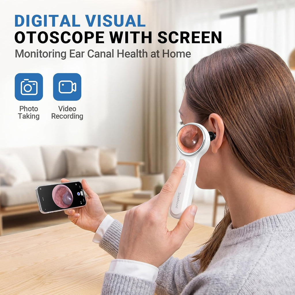 WiFi Digital Otoscope with IPS Screen, 720P HD Otoscope Camera for Home Use