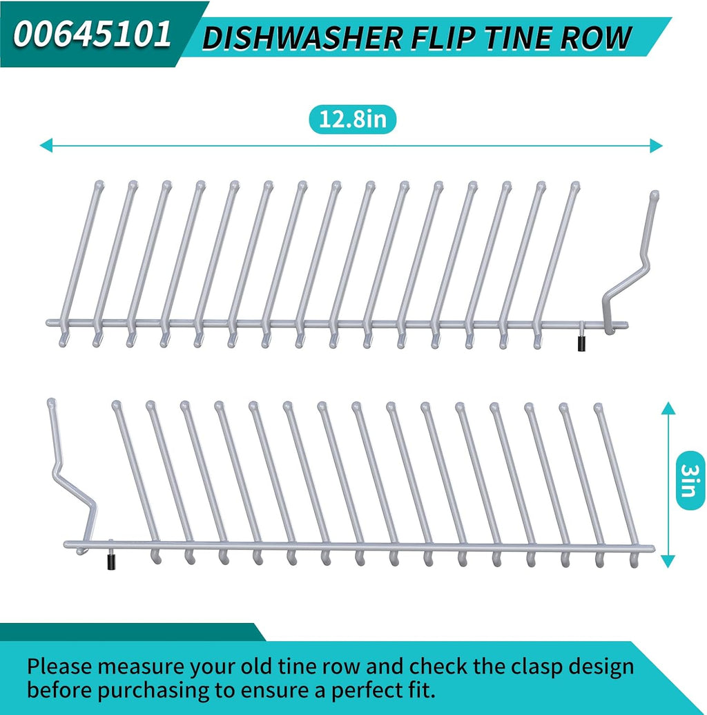 00645101 Dishwasher Flip Tine Row for Bosch SHEM78WH5N SHX9PT75UC