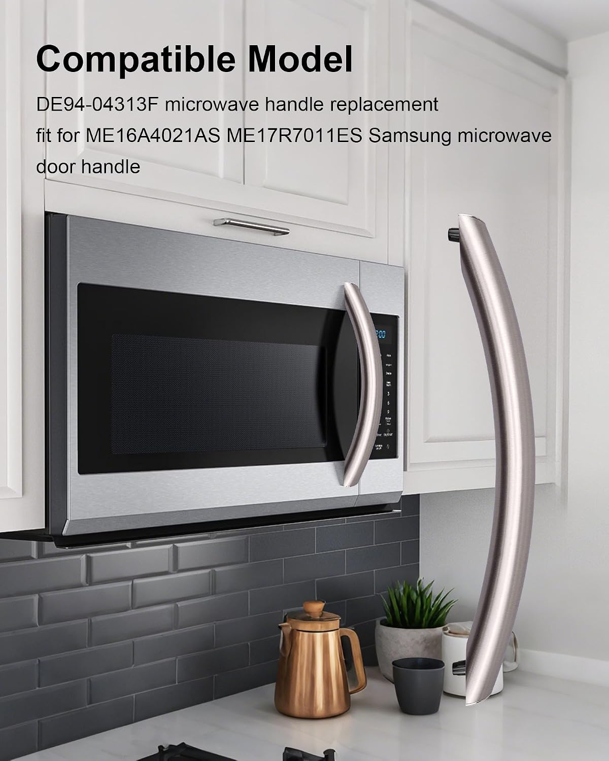 Microwave Door Handle Compatible with Samsung ME16A4021AS