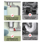 QruiLanTu Sink Trap 1 1/2'' P-Trap Replacement Upgrade Visible Sink Drain Backflow Preventer for Kitchen, Bathroom,RV， Garbage Disposal Sink Drain Fittings