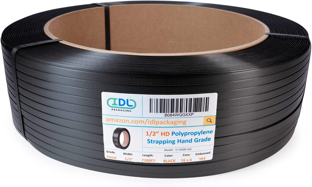 1/2" x 7200' Polypropylene (PP) Strapping Roll, USA-Made