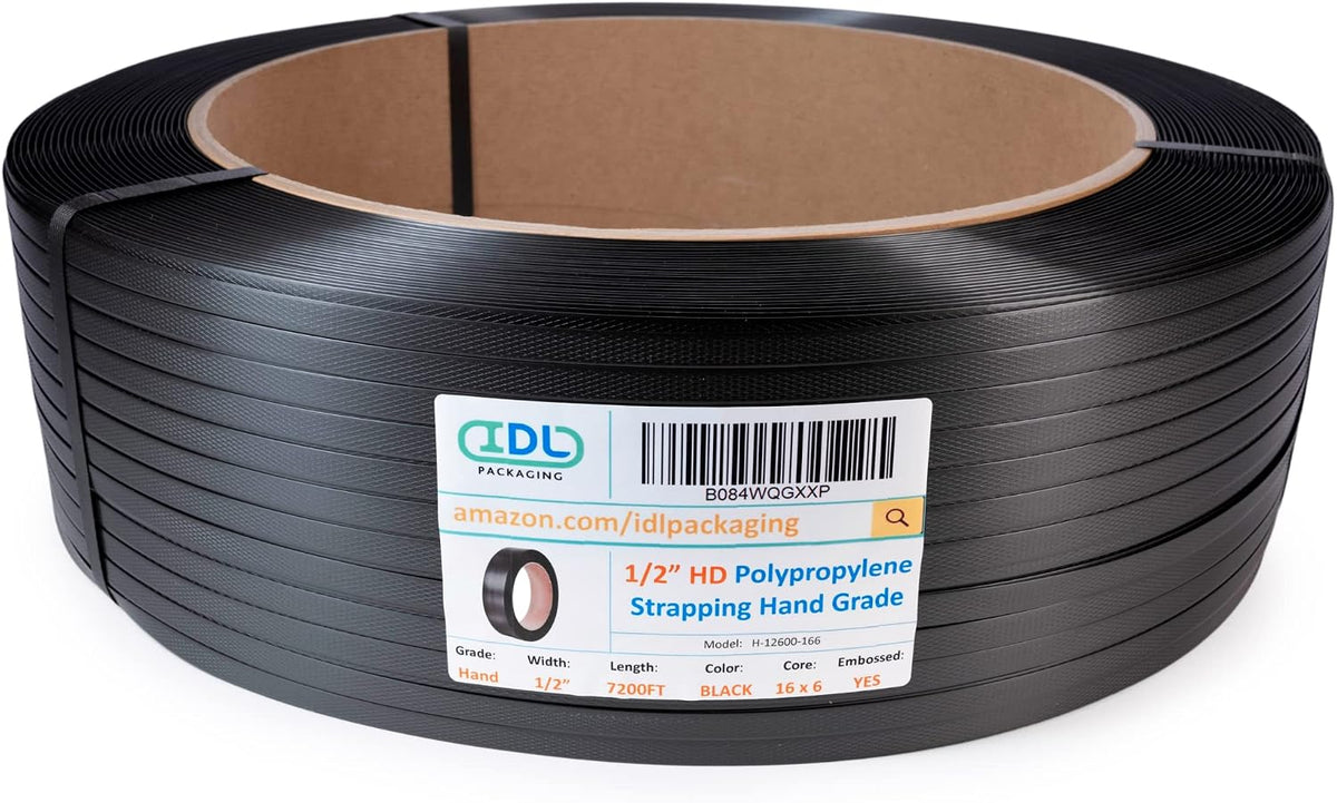 1/2" x 7200' Polypropylene (PP) Strapping Roll, USA-Made