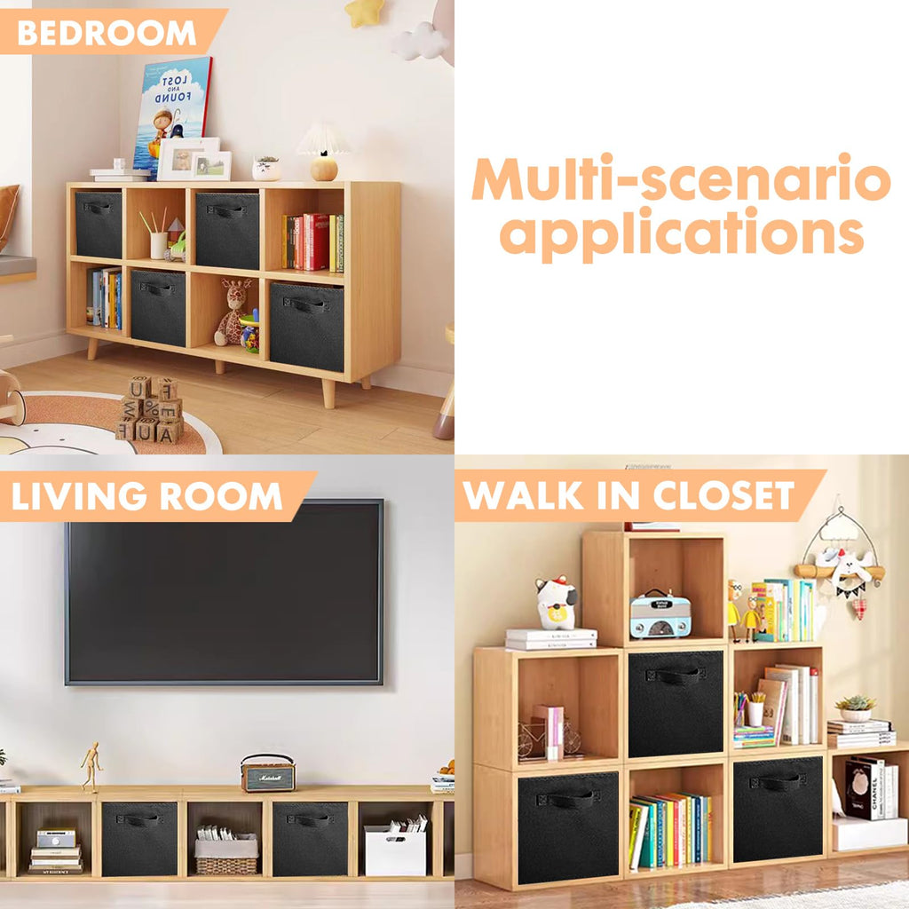 Storage Bins, Foldable Fabric Storage Cube And Cloth Organizer