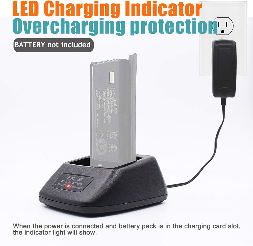 Replace KSC-35S Rapid Charger Compatible for Kenwood TK-3400 TK-2200LP TK-2300VP TK2400 TK-3200L TK-3302UK Radio