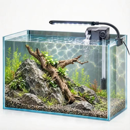 10 Gallon Fish Tank Kit, Spacious Rimless Aquarium for Creative Aquascaping