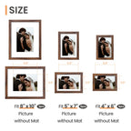 Picture Frames set of 19, Including 8x10, 5x7, 4x6 Brown Frame