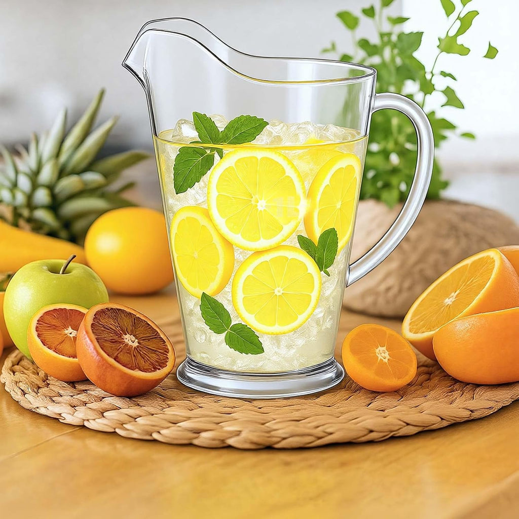 6 Pcs 60oz Plastic Water Pitchers Clear for Party Restaurant