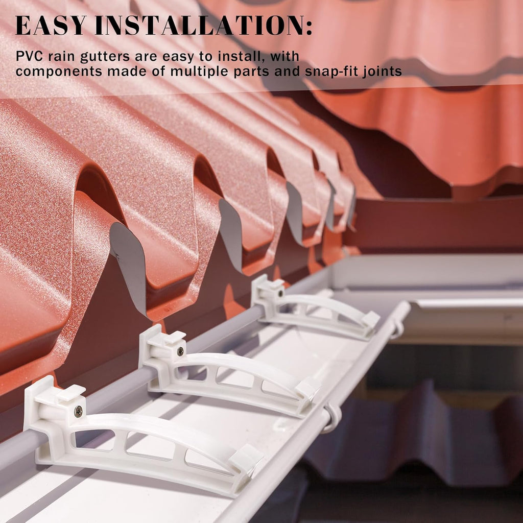 10 Pack 5" Gutter Hangers K-Style Hidden Roof Gutter Support Bracket