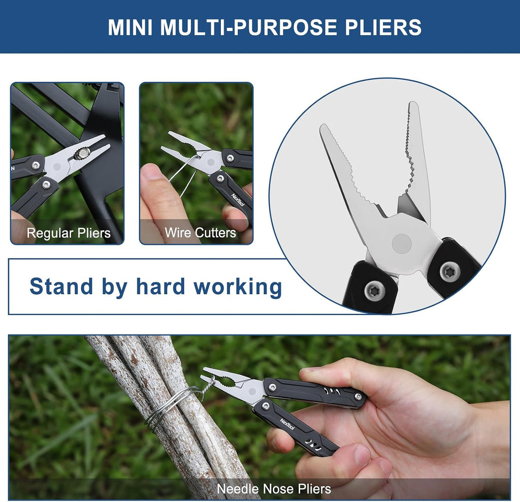 Mini Sailor Lite Keychain Multitool, Bladeless | 9-in-1 Small Multitool, TSA-Compliant, EDC Tools with SIM Extractor