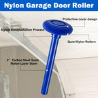 EXERAUO 20 Pack Blue 2" Nylon Garage Door Rollers 4" Nylon Stem