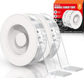 2 Pack Extra Large Double Sided Tape Heavy Duty Removable 1.18 Inch x 160 Inch, Clear & Tough Nano Tape, Multipurpose