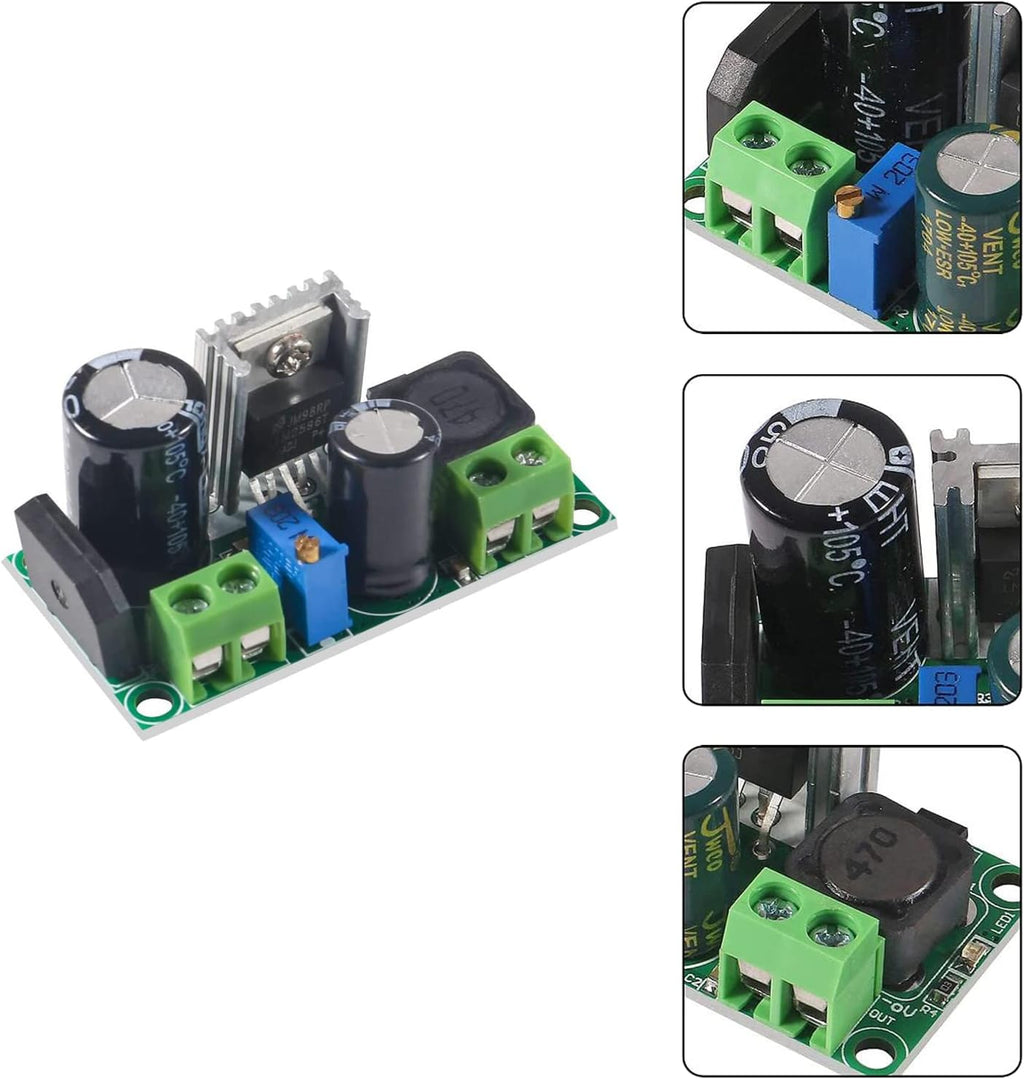 DIANN 2pcs AC/DC to DC Step Down Buck Converter Voltage Regulator Power Supply Board 2A LM2596HV Converter Module